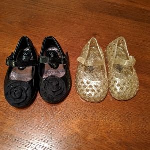 TWO PAIRS Size 4 Toddler Flats
